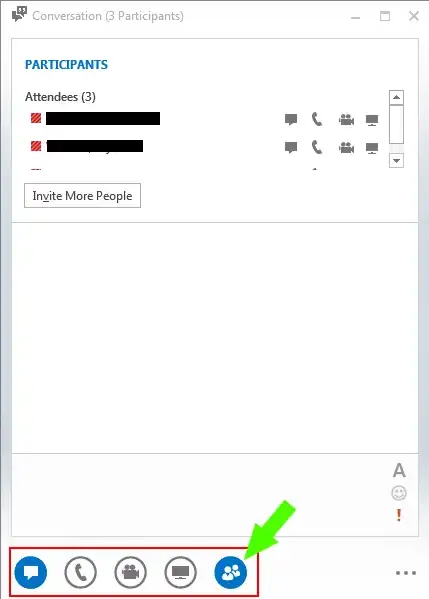 Lync showing participant list