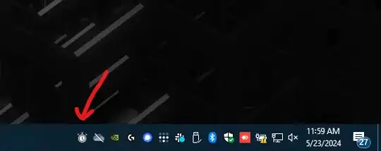FilterKeys-enabled indicator in Windows 10 taskbar