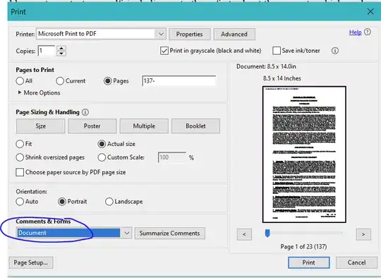 Acrobat PDF Reader - Print with Microsoft Print to PDF
