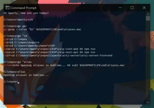 cmd greetings & aliases