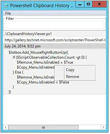 Clipboard history viewer GUI