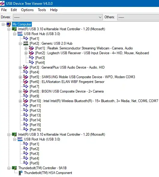 USB Device Tree Viewer