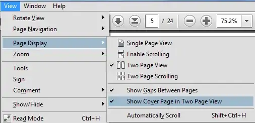 Adobe Reader dropdown