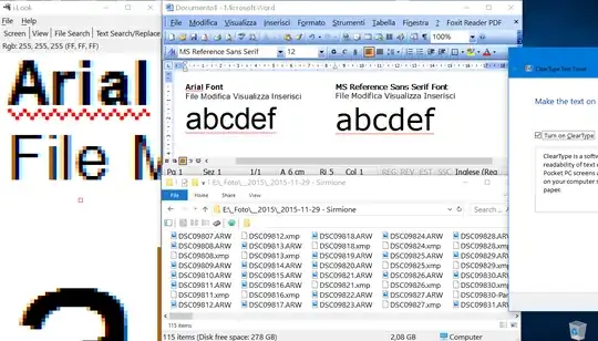 ClearType rendering ON