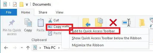 Quick Access Ribbon