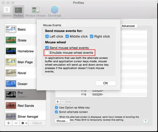 Mouse configuration dialog