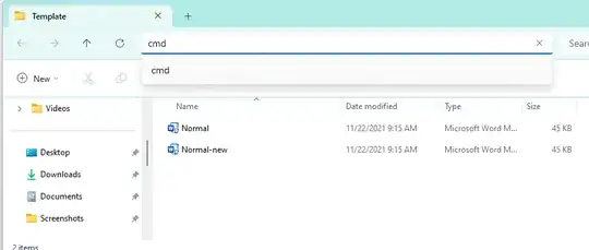 Screenshot of launching cmd