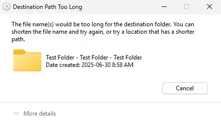Windows Explorer error (June 2025)