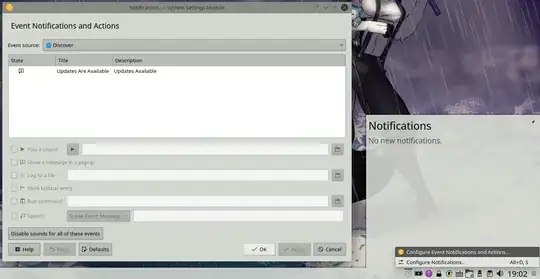 Notifications settings