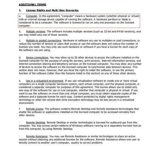 Windows 8 (Core) EULA