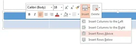 Context Menu allows row insertion where you clicked