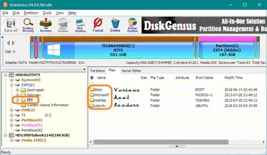 Boot Loaders viewed in DiskGenius