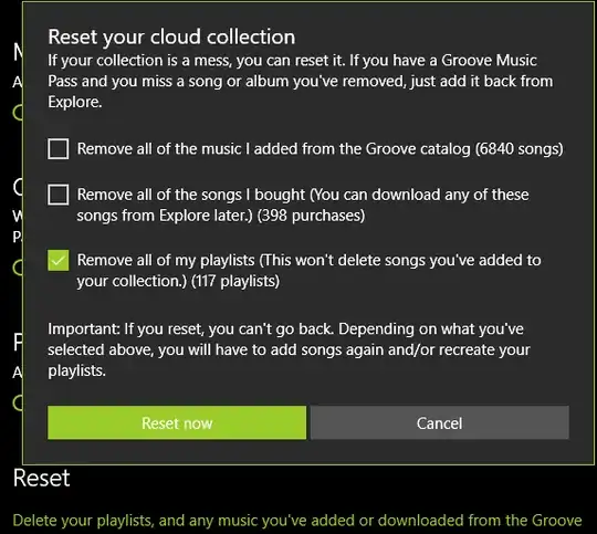 Reset your cloud collectoin
