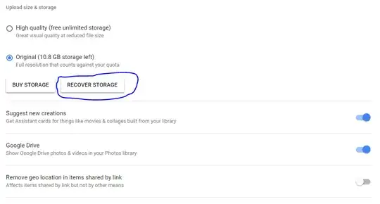 Recover Storage Button Circled in Blue