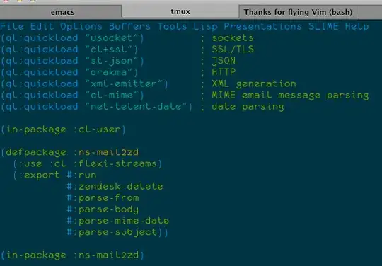 Emacs under tmux.