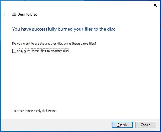 burning disc successfully