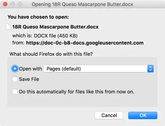Dialog box prompting the user to either save the file or choose an application to open it with