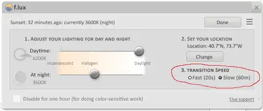 f.lux settings screen