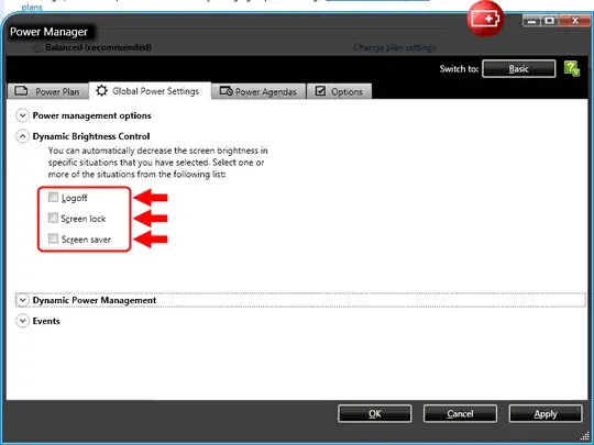 Global Power Settings, Dynamic Brightness Control