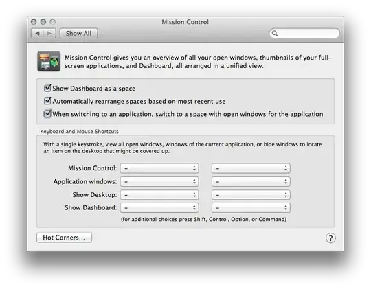 Screenshot of option