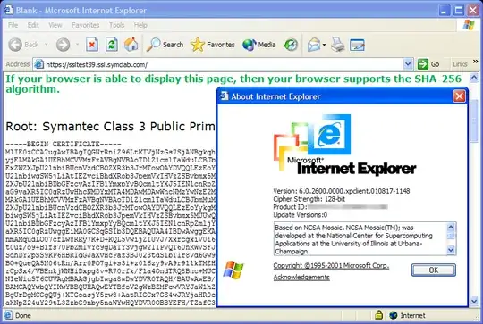 XP RTM + IE6 + library replacement - Working SHA-2 test page
