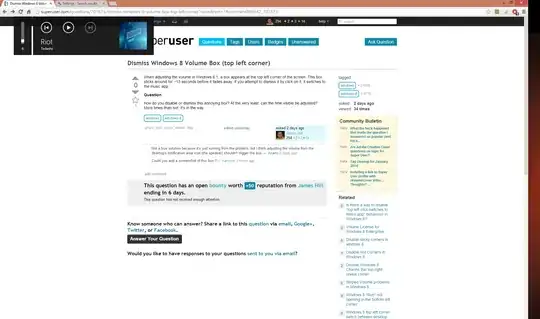 screenshot of box in top left corner of screen