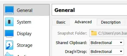 Drag'N'Drop is set to bidirectional