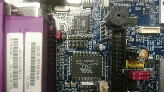 Old motherboard's COM2 header (the one that's the same as a USB header)
