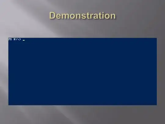 Shell embedded in presentation slide