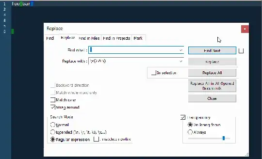 Unicode character in Notepad++ via Find and Replace