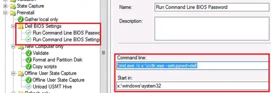 MDT command line start in