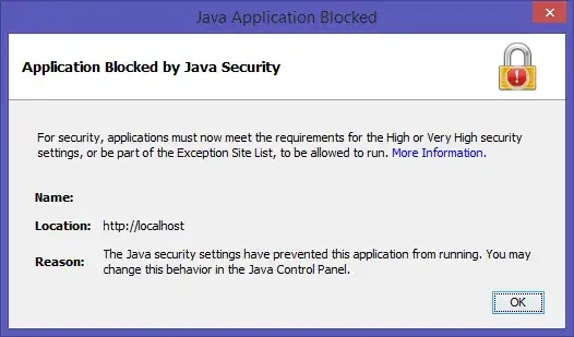 Application Blocked by Java Security
