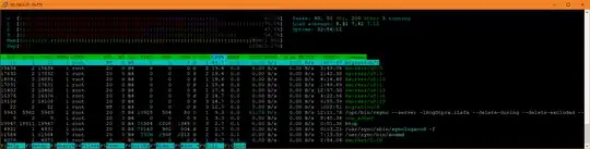 htop on the NAS