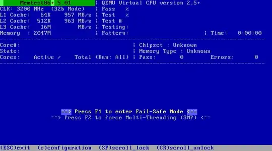 Screenshot of Memtest86+