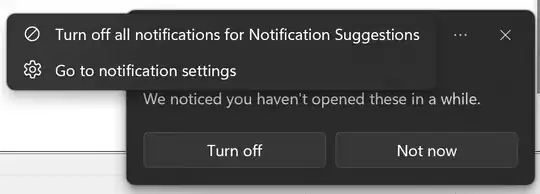 turn off enabled in toast