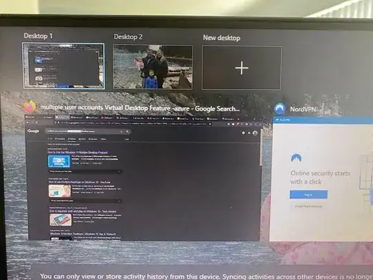 Screen shot of Multiple Desktop User launchpad access screen