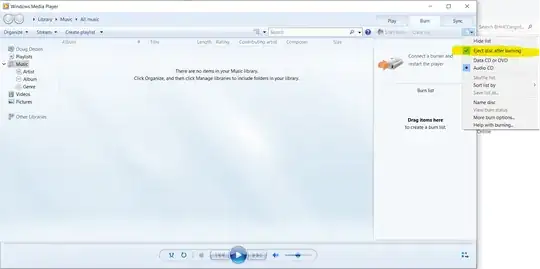 Windows Media Player eject option