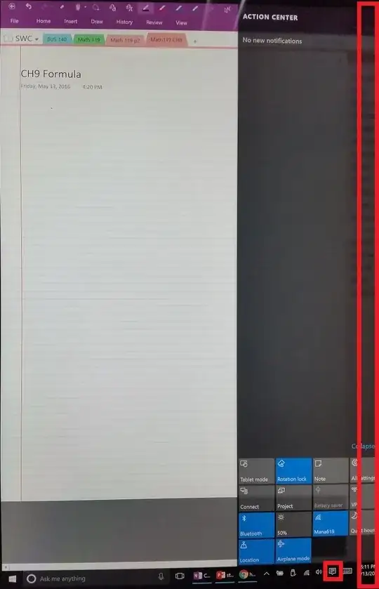 Right Edge Swiping Gesture