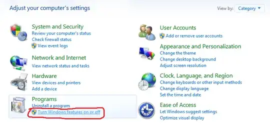 Click "Turn Windows features on or off"