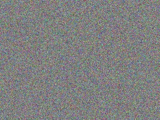 JPEG compressed RGB noise, quality = 100, no chroma subsampling