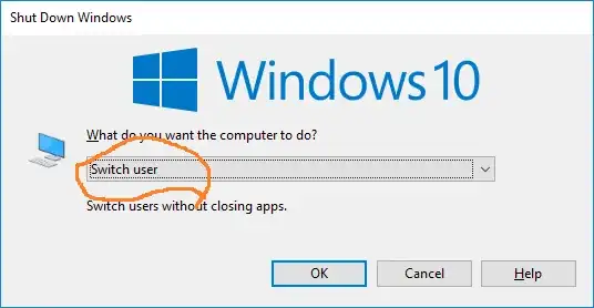 Shut Down Dialog in Windows 10