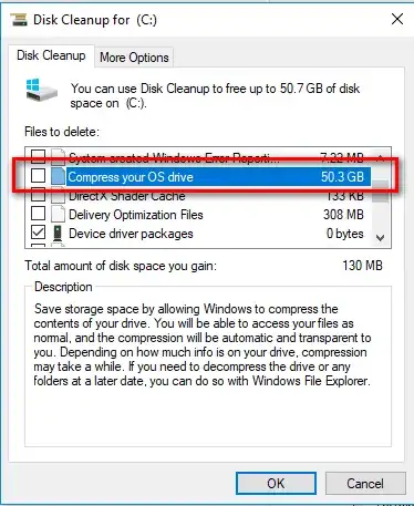 disk cleanup