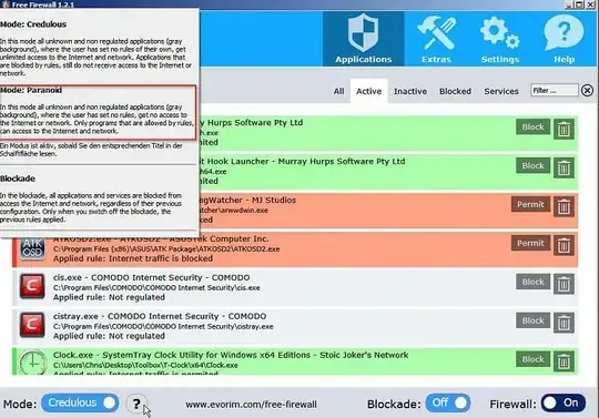 Evorim Paranoid Mode white-list Settings