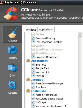 CCleaner after removing troublesome registry key