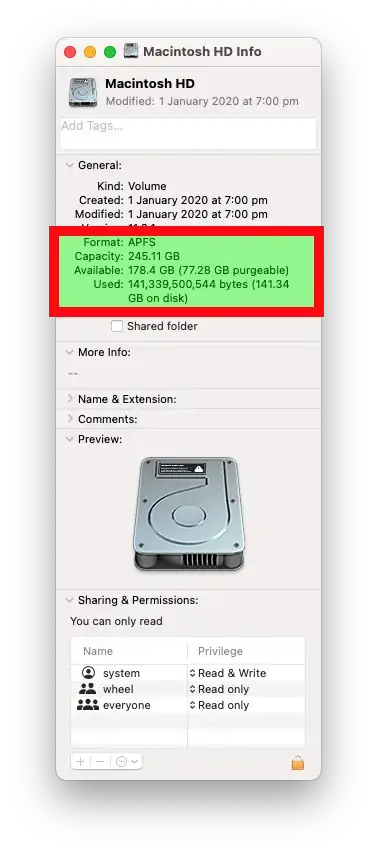 MacMini-M1-GetInfo-Purge