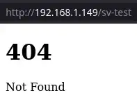 "404 Not Found" with same formatting as the typical SvelteKit example page