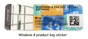 Photo of another Windows 8 COA sticker