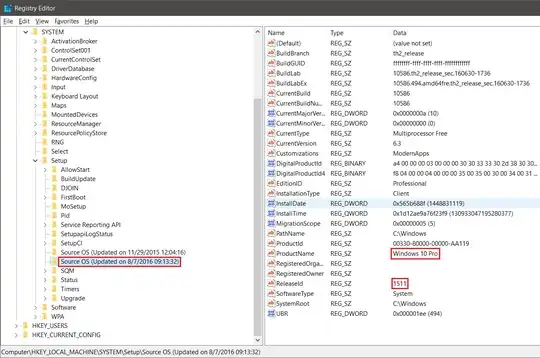 Registry Upgrade - Source OS 1607