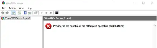 VisualSVN Error "Provider is not capable of the attempted operation (0x80041024)