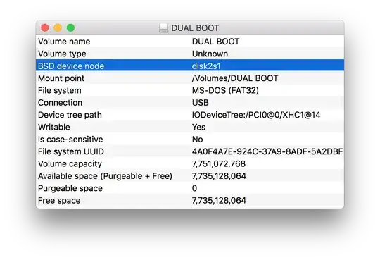 'Get Info' with /dev/ info